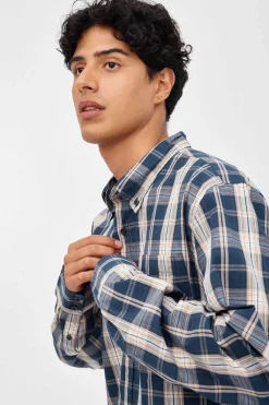 Inside Camisa Xadrez Azul Online