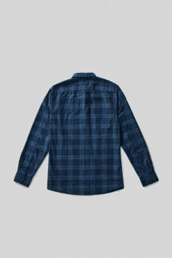 Ooto Camisa Xadrez Lavada Slim Fit Azul Discount