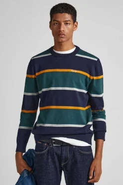 Pepe Jeans Camisola Algodao Riscas Marinho
