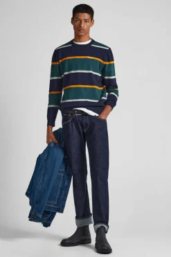 Pepe Jeans Camisola Algodao Riscas Marinho