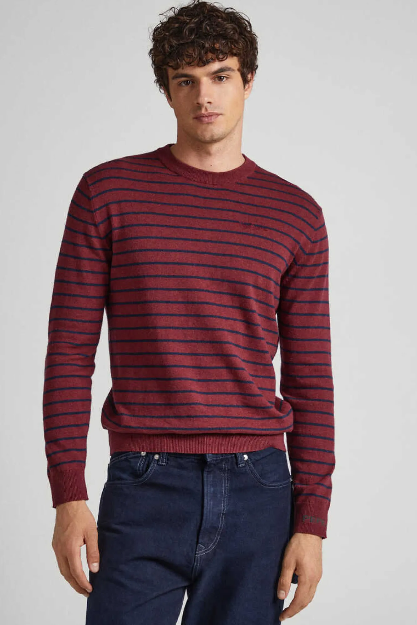 Pepe Jeans Camisola Algodao Riscas Vermelho Best