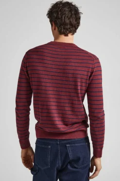Pepe Jeans Camisola Algodao Riscas Vermelho Best