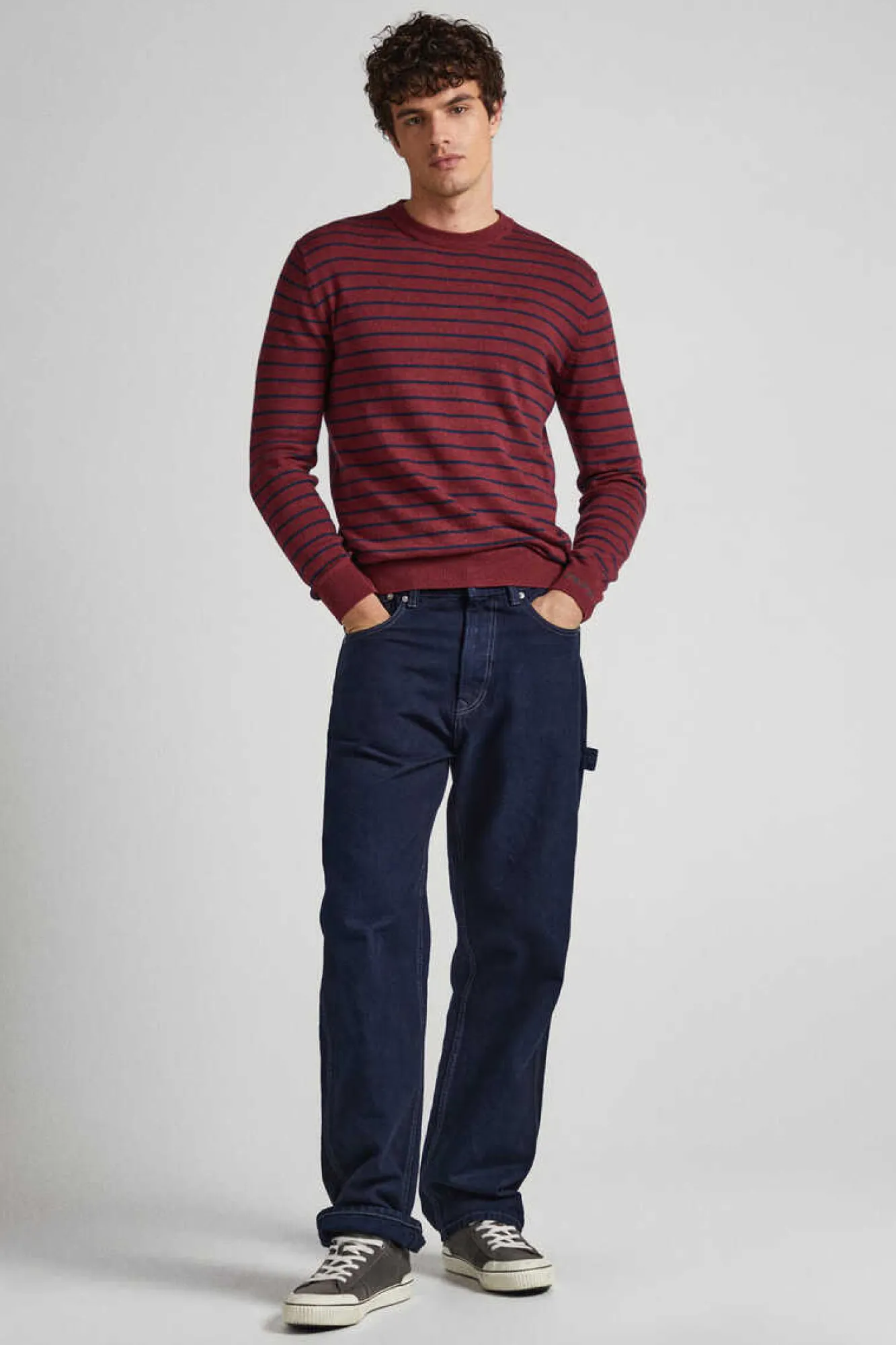 Pepe Jeans Camisola Algodao Riscas Vermelho Best