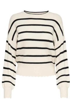 Only Sueteres E Cardigans-Camisola As Riscas Gola Redonda