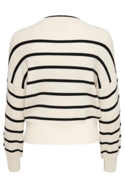 Only Sueteres E Cardigans-Camisola As Riscas Gola Redonda