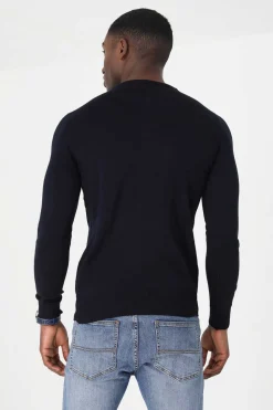 Brave Soul Camisola Basica Com Gola Caixa Marinho