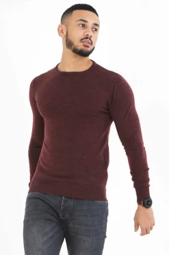 Brave Soul Camisola Basica Com Gola Caixa Vermelho Hot