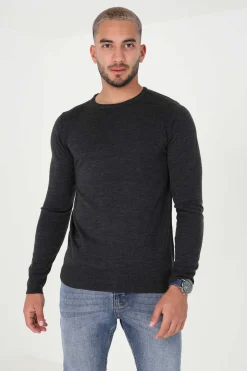 Brave Soul Camisola Basica Com Gola Caixa Cinza Online