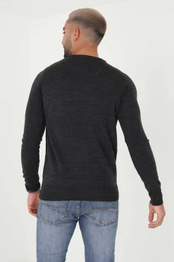 Brave Soul Camisola Basica Com Gola Caixa Cinza Online