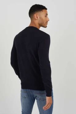 Brave Soul Camisola Basica Com Gola Em Bico Marinho Hot