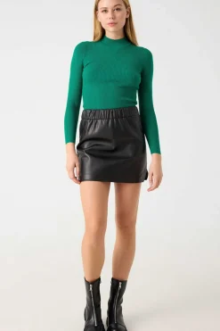 Inside Sueteres E Cardigans-Camisola Canelada Gola Alta