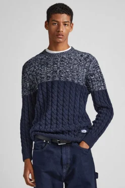 Pepe Jeans Camisola Color Block Malha Trancada Marinho Online