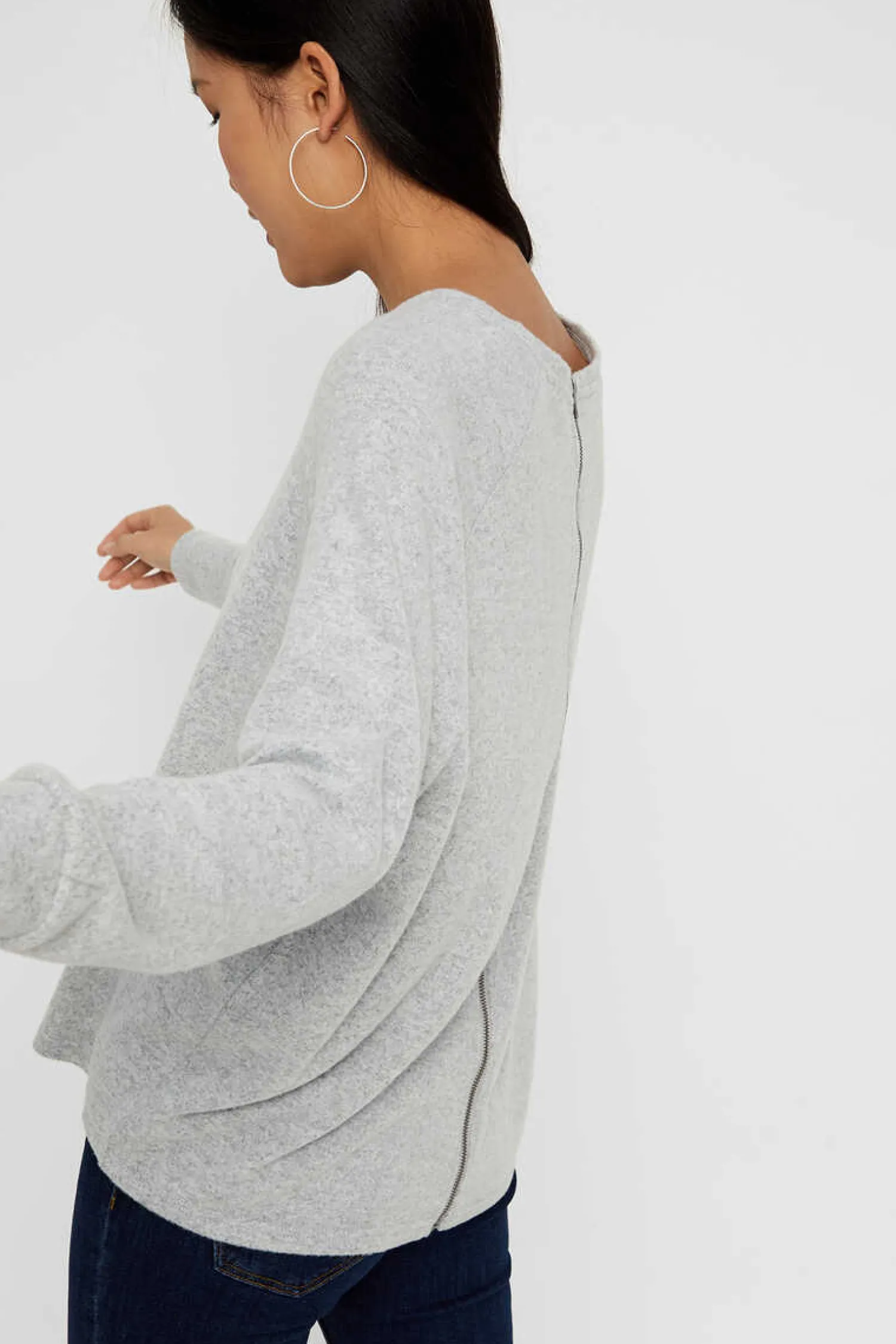 Noisy May Sueteres E Cardigans-Camisola Com Fecho-Eclair Traseiro