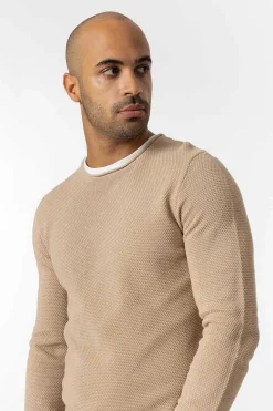 Tiffosi Camisola Combinada Textura Camel Sale