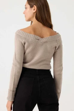 Inside Sueteres E Cardigans-Camisola De Decote Em Bico