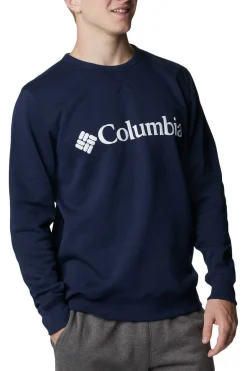 Columbia Camisola De Gola Redonda Com Logo ™ Azul New
