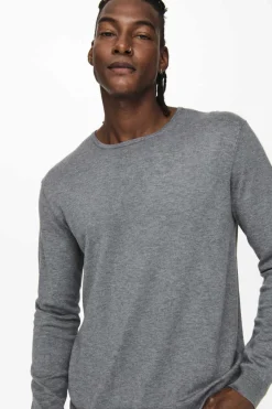 Only & Sons Camisola De Malha Cinza Sale