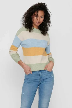 Only Sueteres E Cardigans-Camisola De Malha As Riscas