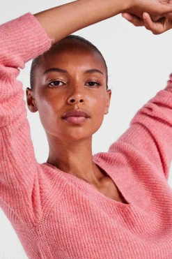 Pieces Sueteres E Cardigans-Camisola De Malha Canelada