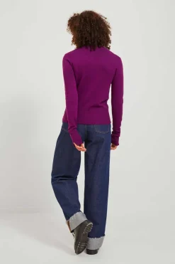 Jack & Jones Sueteres E Cardigans-Camisola De Malha Com Gola Dobrada