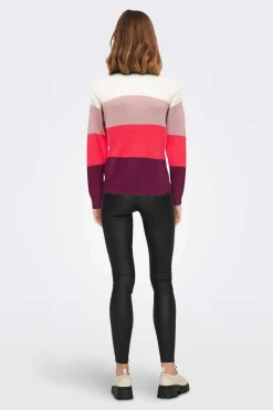 JDY Sueteres E Cardigans-Camisola De Malha Em Bloco De Cor