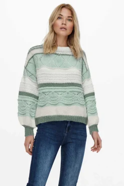 Only Sueteres E Cardigans-Camisola De Malha Gola Redonda