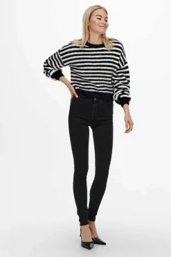 Only Sueteres E Cardigans-Camisola De Malha Gola Redonda