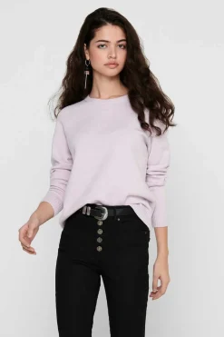 Only Sueteres E Cardigans-Camisola De Manga Comprida E Gola Redonda