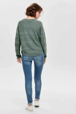 Only Sueteres E Cardigans-Camisola De Manga Comprida E Gola Redonda