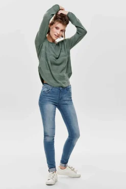 Only Sueteres E Cardigans-Camisola De Manga Comprida E Gola Redonda