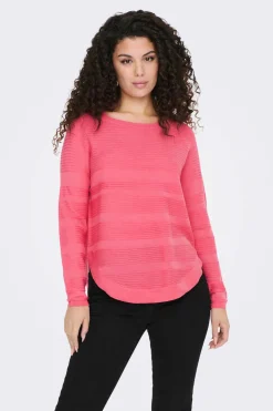 Only Sueteres E Cardigans-Camisola De Manga Comprida E Gola Redonda