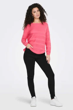 Only Sueteres E Cardigans-Camisola De Manga Comprida E Gola Redonda