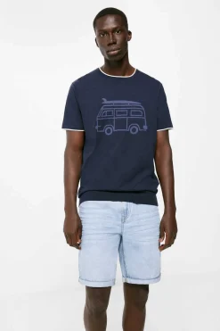 Springfield Camisola De Manga Curta Caravana Marinho