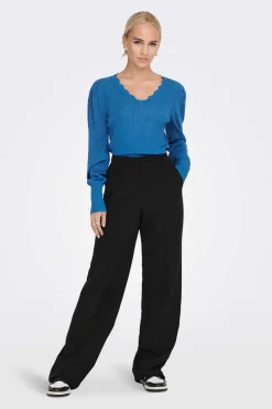 Only Sueteres E Cardigans-Camisola Em Bico Debruada