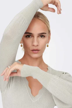 Only Sueteres E Cardigans-Camisola Em Bico Debruada