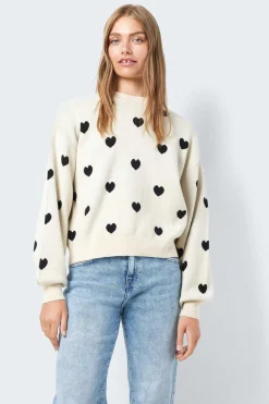 Noisy May Sueteres E Cardigans-Camisola Em Malha De Jacquard