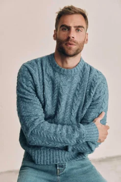 Ooto Camisola Entrancada Azul New