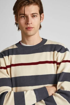 Pepe Jeans Camisola Estampada Riscas Bretas Cinza Discount