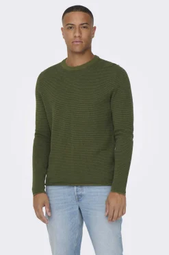 Only & Sons Camisola Gola Caixa Verde Discount