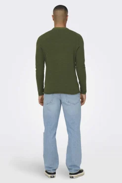 Only & Sons Camisola Gola Caixa Verde Discount