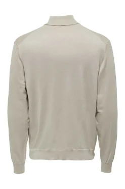Only & Sons Camisola Gola Dobrada Cinza New