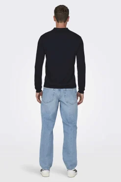 Only & Sons Camisola Gola Polo Marinho Outlet