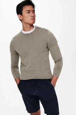 Only & Sons Camisola Gola Redonda Azulado Online