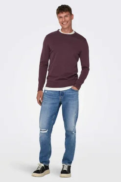 Only & Sons Camisola Gola Redonda Castanho Best