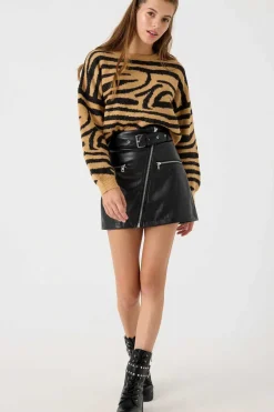 Inside Sueteres E Cardigans-Camisola Jacquard Decote Redondo