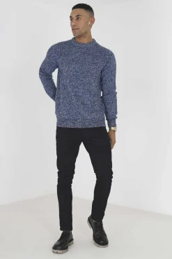 Brave Soul Camisola Jaspeada Azulado