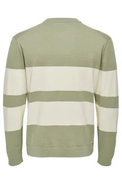 Only & Sons Camisola Malha Com Gola Redonda Verde Clearance