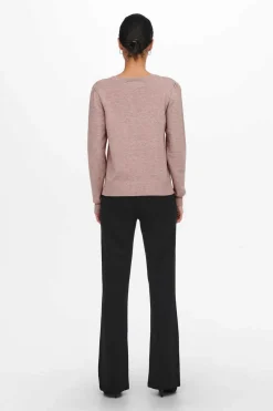 JDY Sueteres E Cardigans-Camisola Malha Fina Gola Redonda