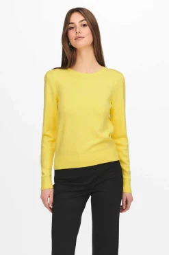 JDY Sueteres E Cardigans-Camisola Malha Fina Gola Redonda