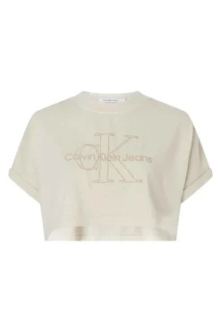 Calvin Klein T-Shirts-Camisola Manga Curta Crop